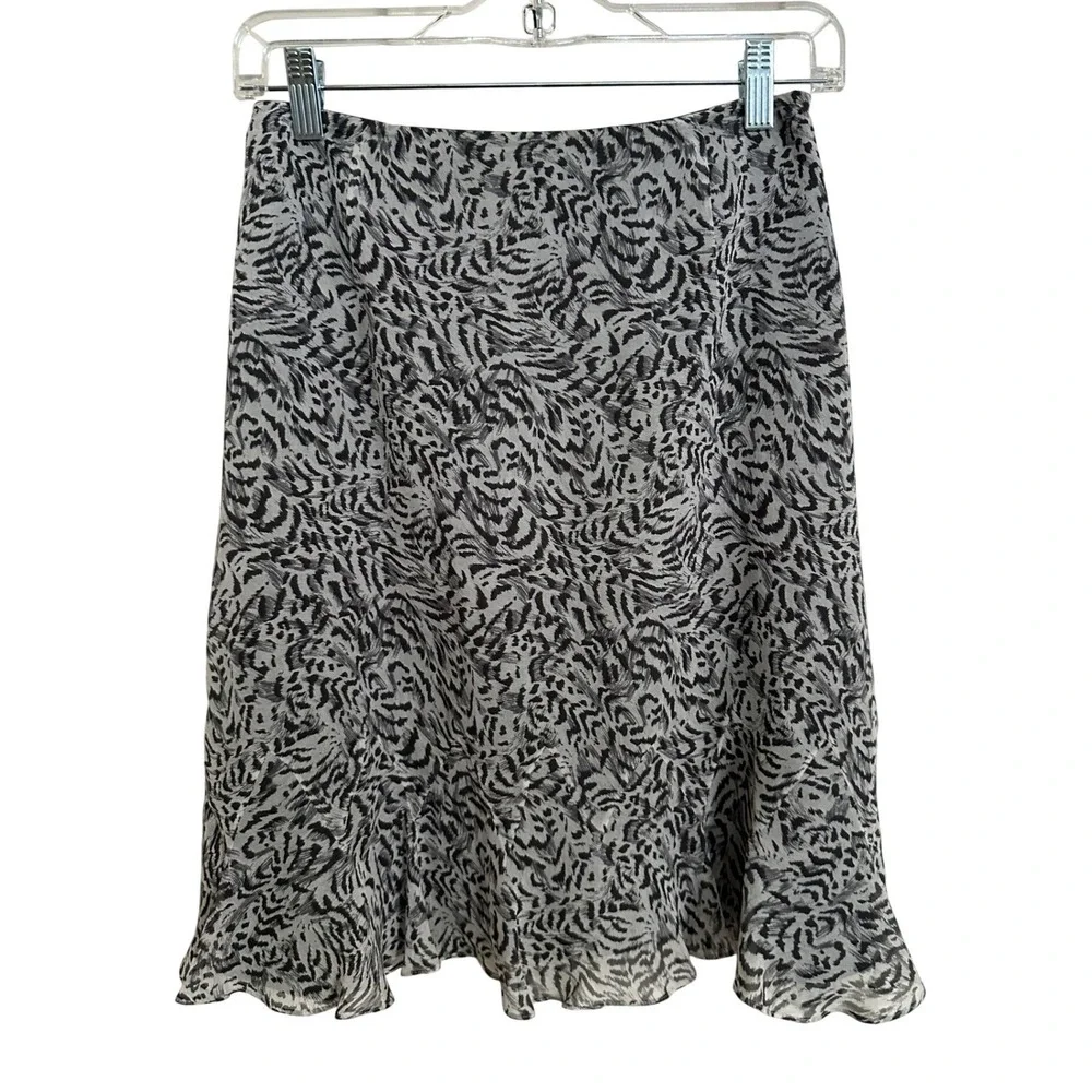 Vintage ESCADA Neiman Marcus 100% Silk Abstract Print Mini Skirt 34 XS